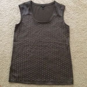 Ann Taylor taupe sleeveless top